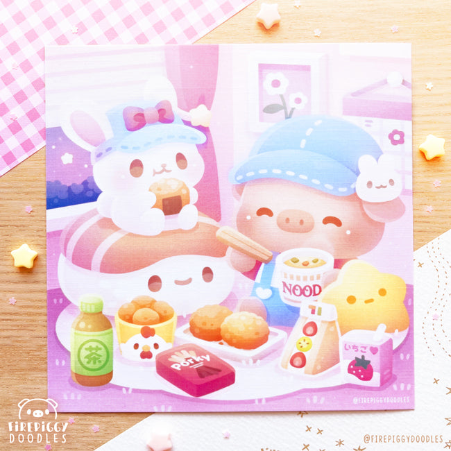 Late Night Snack Party Art Print