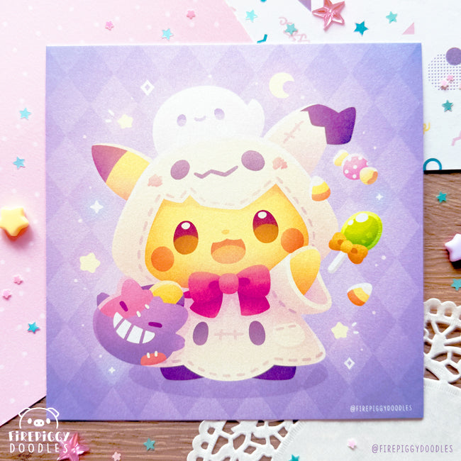 Spoopy Mimichu Art Print
