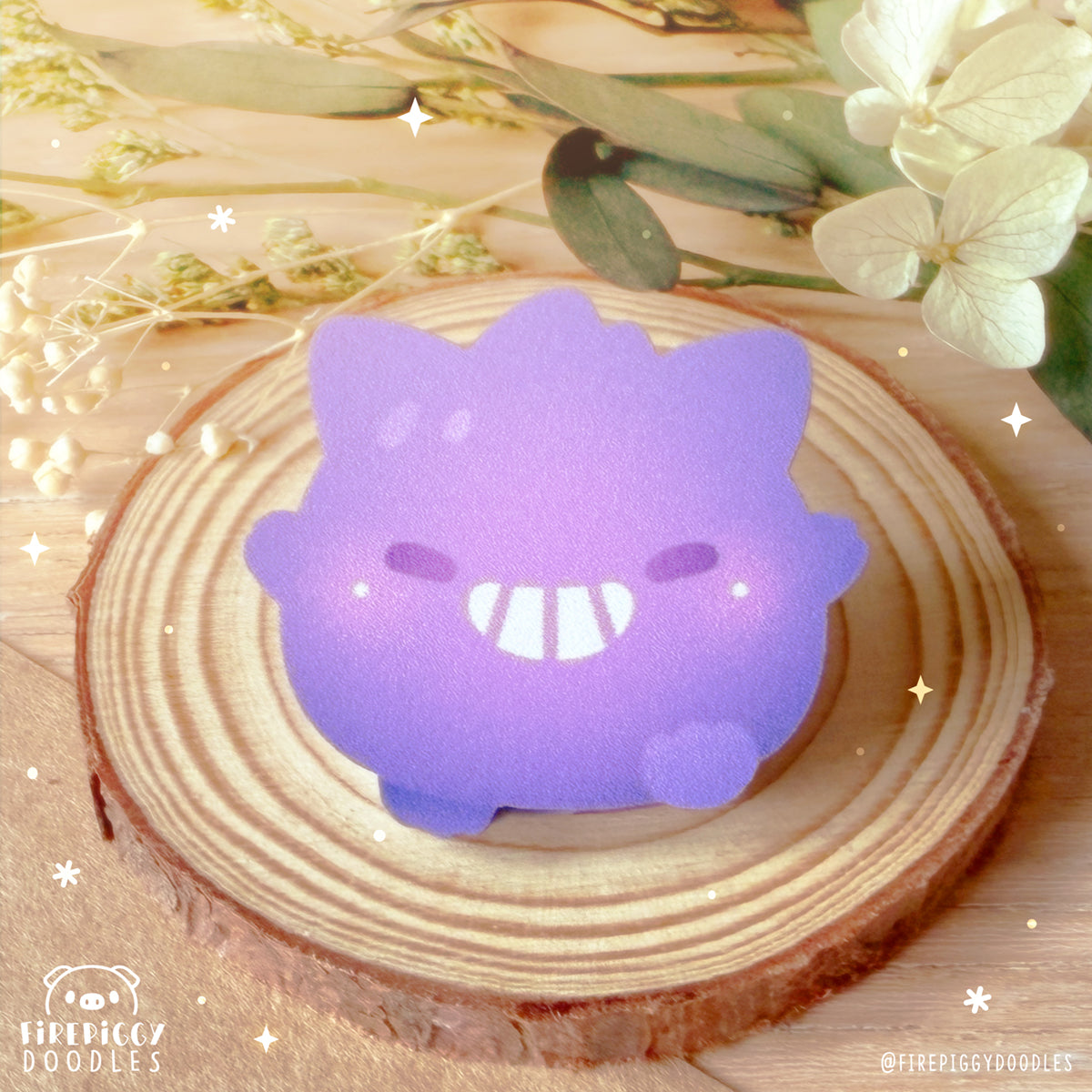 Mischievous Baby Wooden Pin