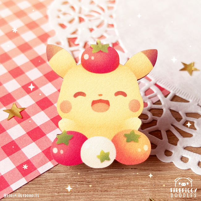Tomato Party Wooden Pin