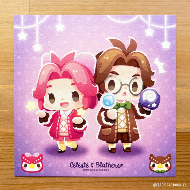 Celeste & Blathers Art Print
