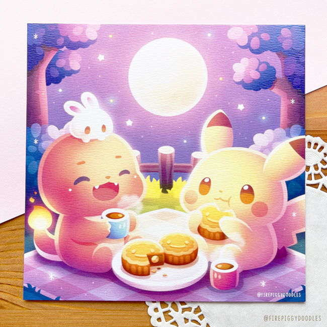 Mooncake Party Art Print