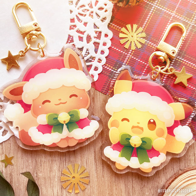 Santa's Merry Helper Acrylic Keychain