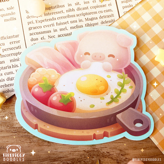 Piggy's Breakfast Time Vinyl Sticker