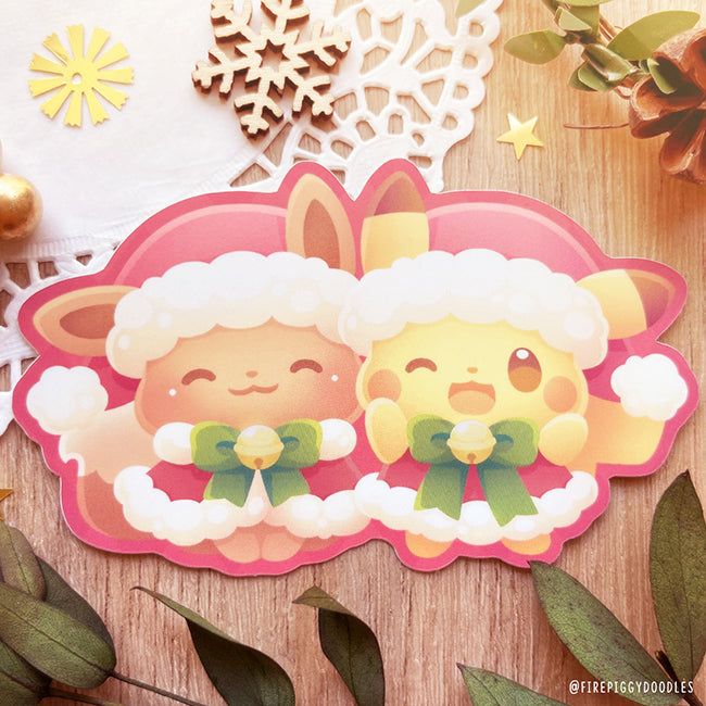 Santa's Little Helpers Glitter Sticker