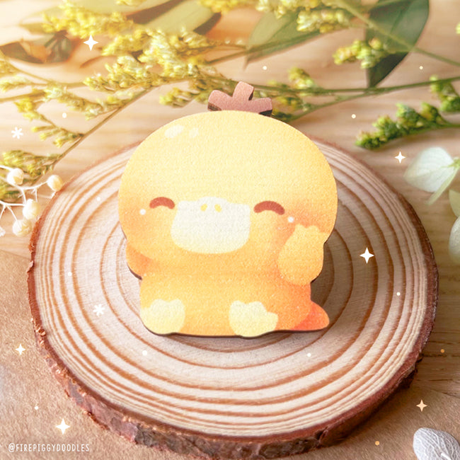 Troubled Baby Wooden Pin