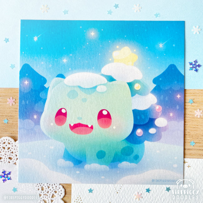 Snowy Bulbatree Art Print