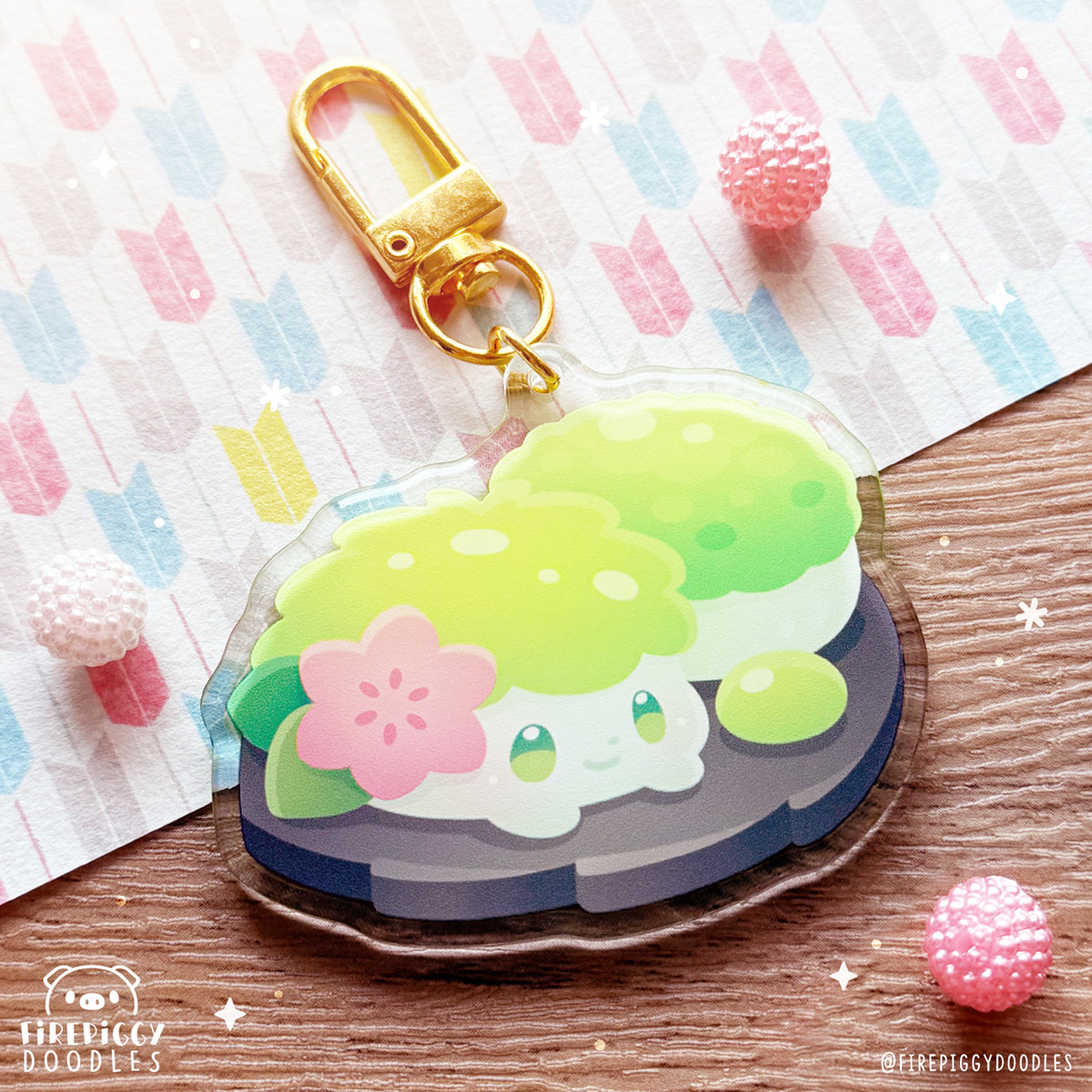 Zunda Mochi Acrylic Keychain