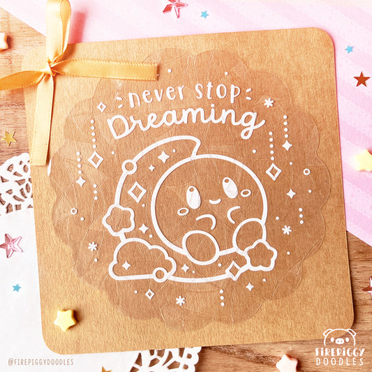 Never Stop Dreaming Suncatcher Decal