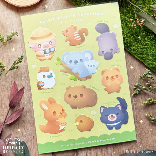 Aussie Wildlife Adventure Sticker Sheet