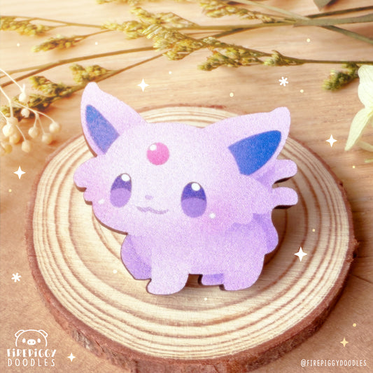 Psychic Fluffy Baby Wooden Pin