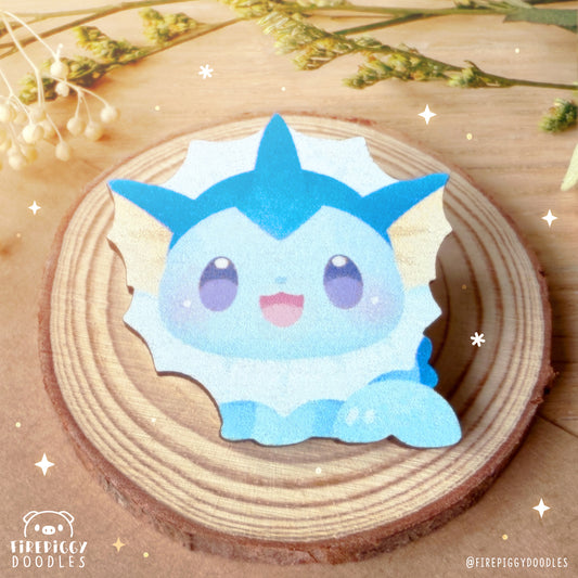 Water Fluffy Baby Wooden Pin