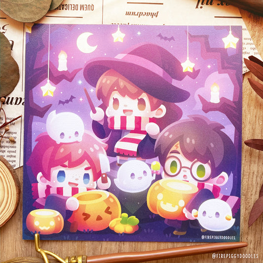 Magic Pumpkin Night Art Print