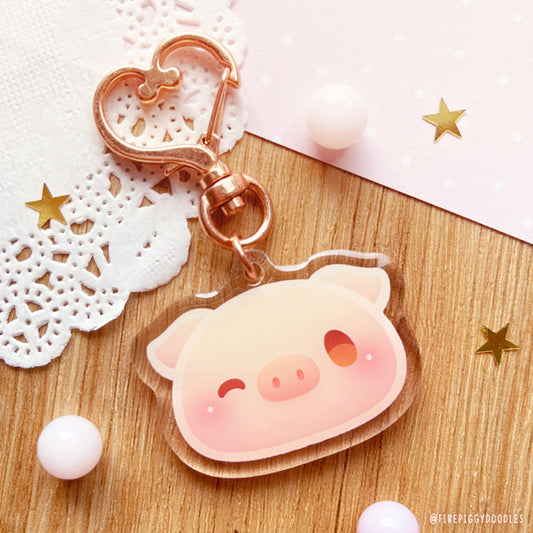 Piggy Acrylic Keychain