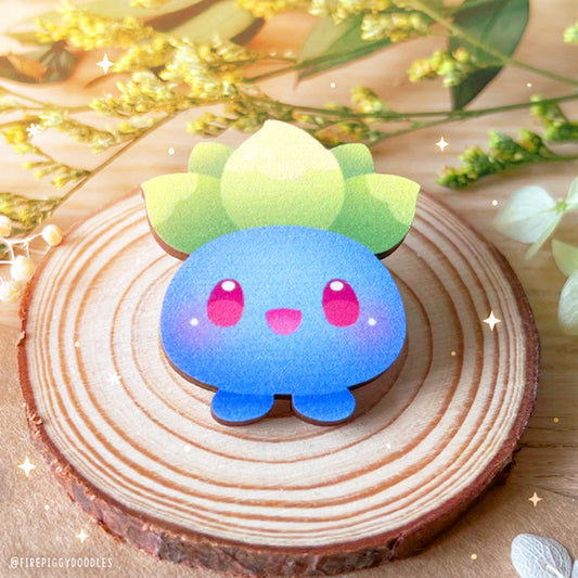 Leafy Baby Wooden Pin